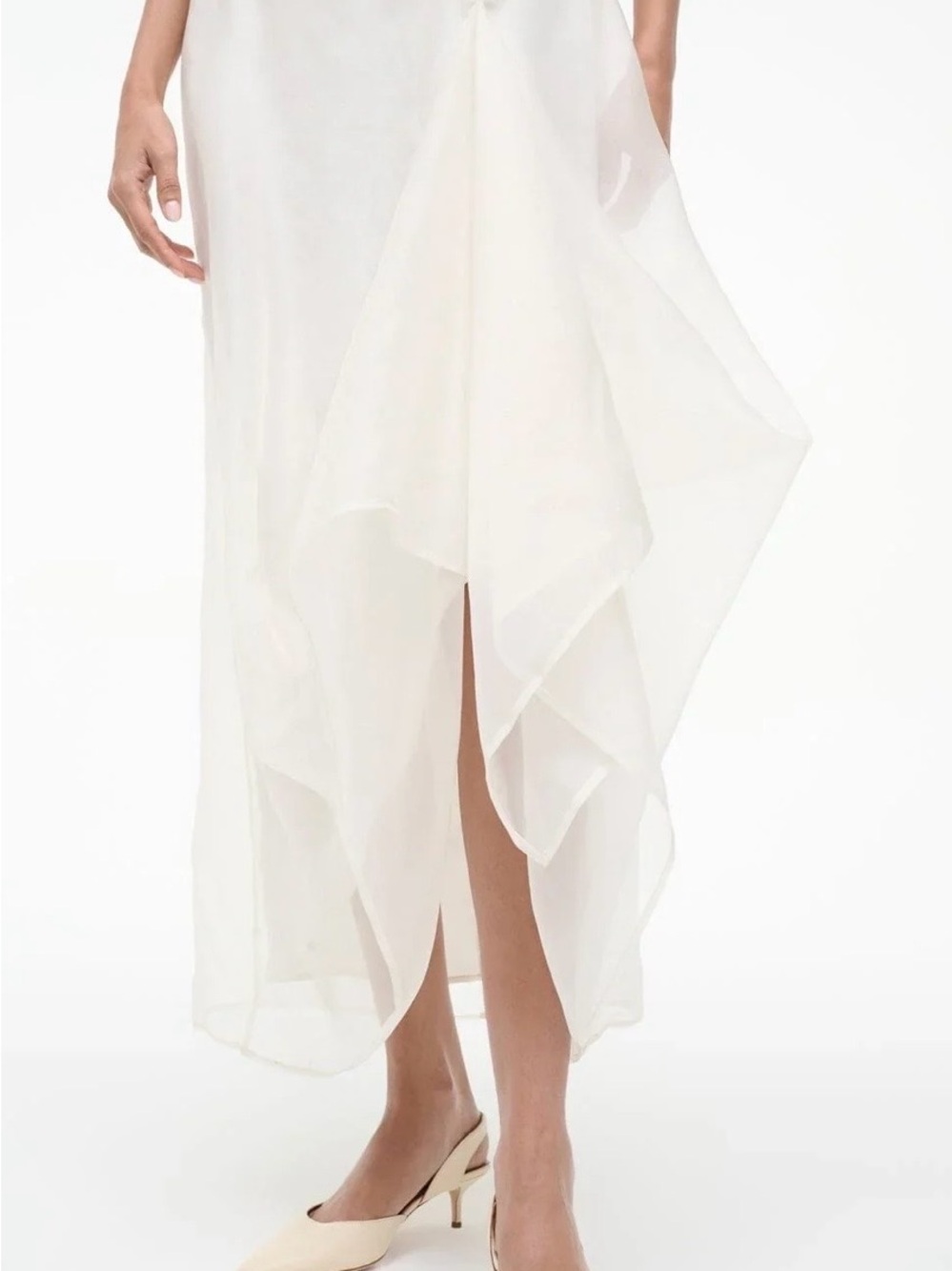 STAUD Sheer Ivory Maxi Dress - Picture 5 of 9